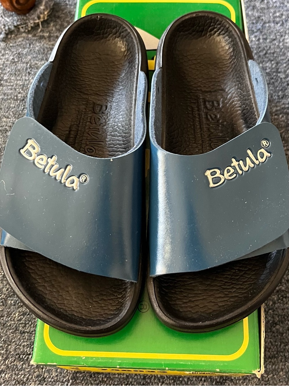 Betula Women's Navy Slide Sandals - Slip-On Comfort